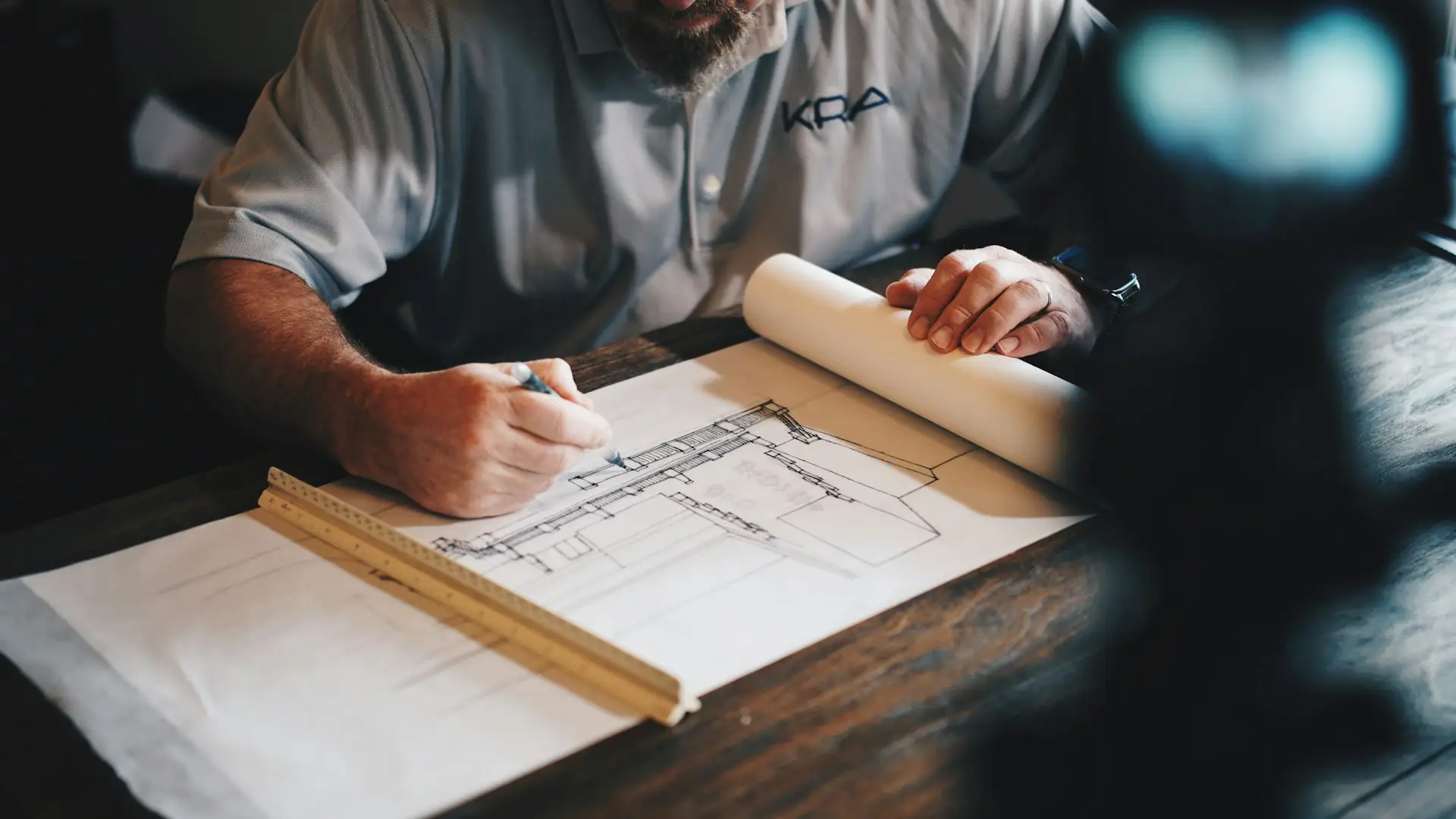 Engineering documents prepared for professional review and permit
